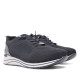 Zapatillas cuña Treintas negras con panel trasero efecto serpiente - Querol online