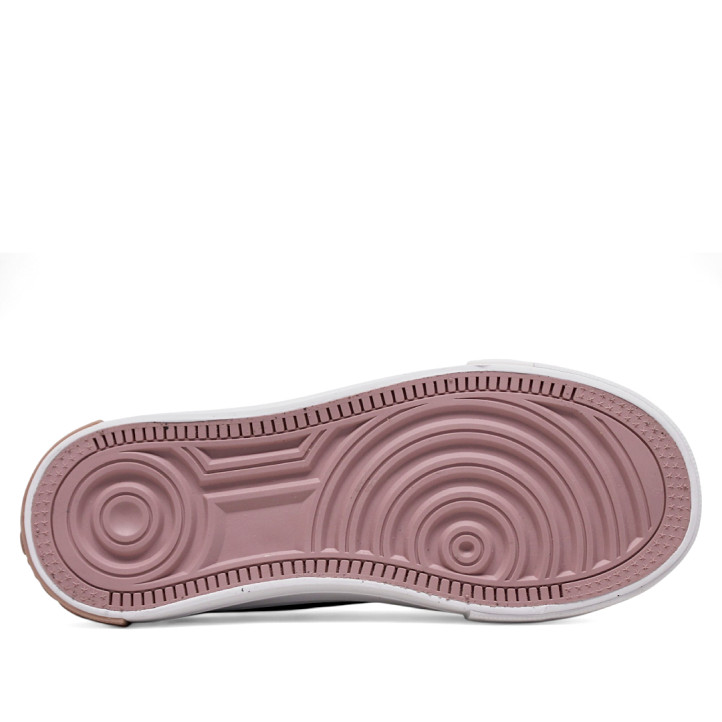Zapatillas Conguitos plateadas con corazones rosas cordones elásticos y cierre con velcro - Querol online