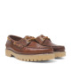 Zapatos planos Redlove amaya marrón estilo náutico de piel - Querol online