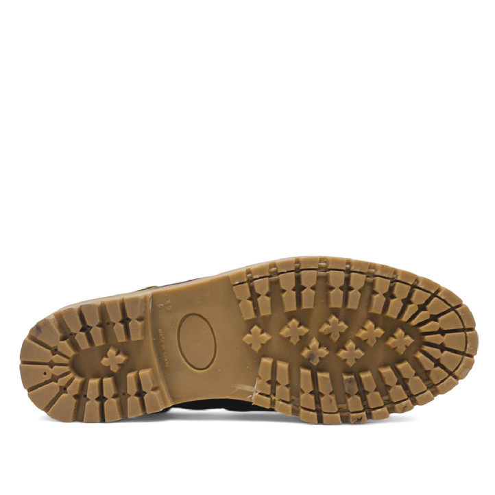 Zapatos planos Redlove amaya marrón estilo náutico de piel - Querol online
