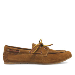 Zapatos planos Redlove maite marrones estilo náutico de ante - Querol online