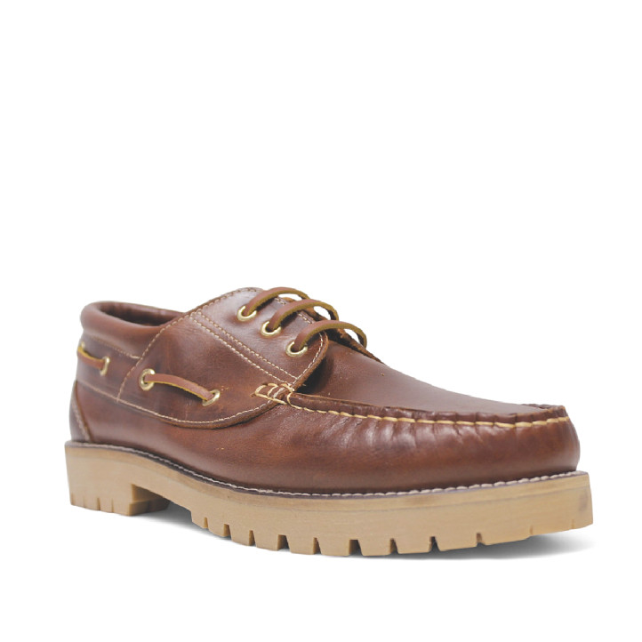 Zapatos vestir Lobo kalahari marrones de estilo náutico de piel - Querol online