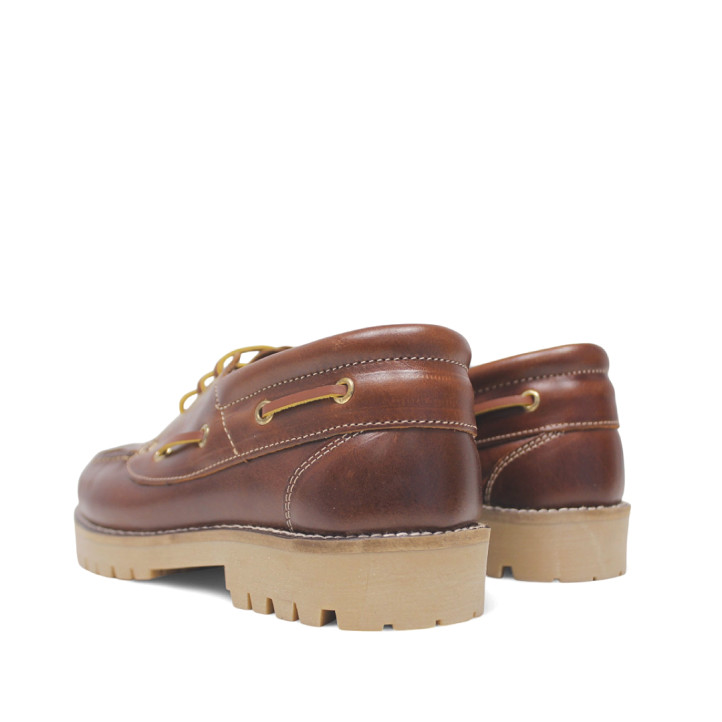 Zapatos vestir Lobo kalahari marrones de estilo náutico de piel - Querol online