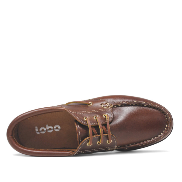 Sabates vestir Lobo kalahari marrons d'estil nàutic de pell - Querol online