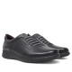 Zapatos planos Treintas negros con cordones elásticos y tres tachuelas redondas - Querol online