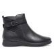 Botines planos Treintas negros con hebilla lateral y detalles efecto serpiente - Querol online