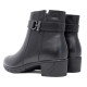 Botines tacón Treintas negros con doble costura lateral y hebilla decorativa - Querol online