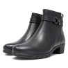Botines tacón Treintas negros con doble costura lateral y hebilla decorativa