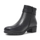 Botines tacón Treintas negros con doble costura lateral y hebilla decorativa - Querol online