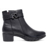 Botines tacón Treintas negros con doble costura lateral y hebilla decorativa