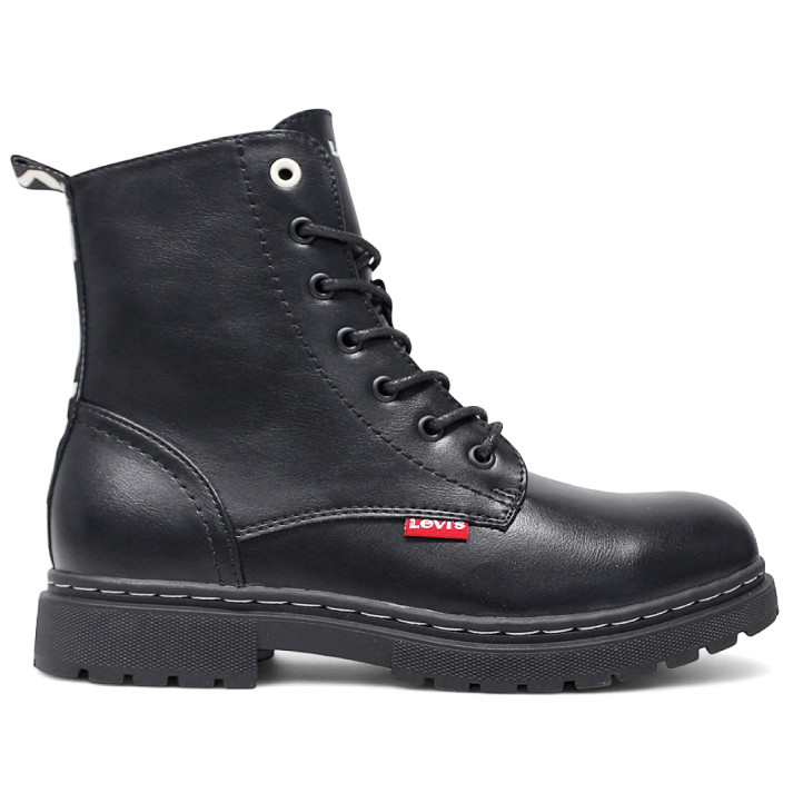 Botines Levi's catherine negros de estilo militar con logo trasero - Querol online
