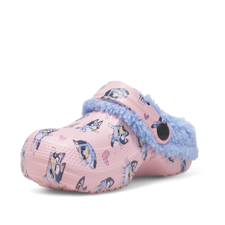 Zapatillas casa Cerda rosas y lilas de bluey estilo zueco con borreguito - Querol online