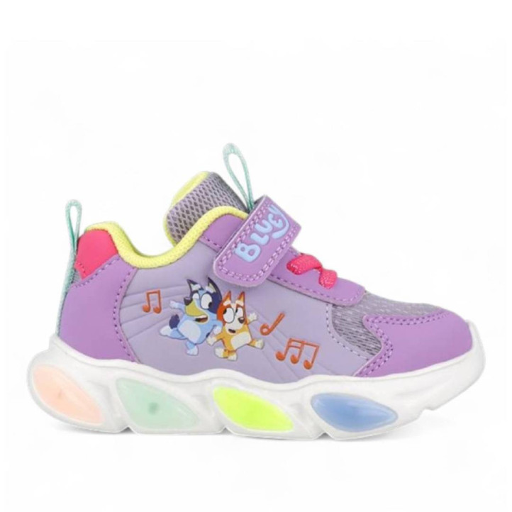 Zapatillas deporte Garvalin 251856 lilas con luces de bluey - Querol online