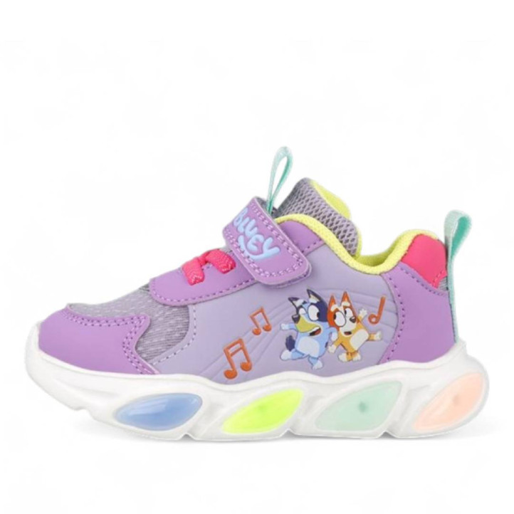 Zapatillas deporte Garvalin 251856 lilas con luces de bluey - Querol online
