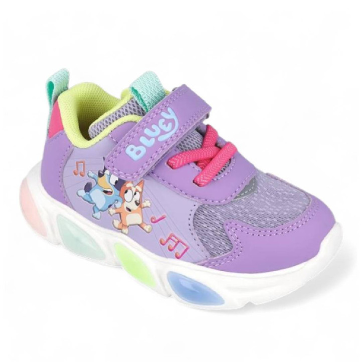 Zapatillas deporte Garvalin 251856 lilas con luces de bluey - Querol online