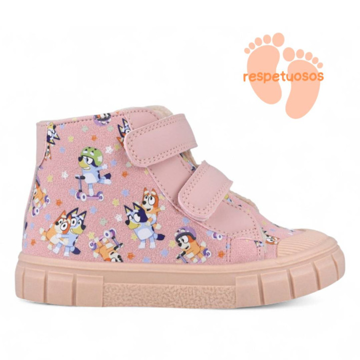 Zapatillas altas Garvalin 251858 rosas de bluey respetuosas - Querol online