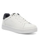 Zapatos sport GAS blancas y negras con pespunte negro en el lateral y panel trasero - Querol online