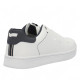 Zapatos sport GAS blancas y negras con pespunte negro en el lateral y panel trasero - Querol online