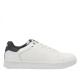 Zapatos sport GAS blancas y negras con pespunte negro en el lateral y panel trasero - Querol online