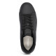 Zapatos sport GAS totalmente negras con pespunte negro en el lateral y panel trasero - Querol online