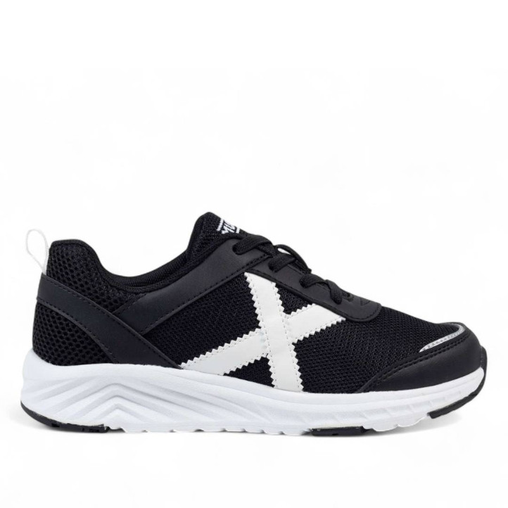 Zapatillas deporte Munich fun kid 02 negras y blancas - Querol online