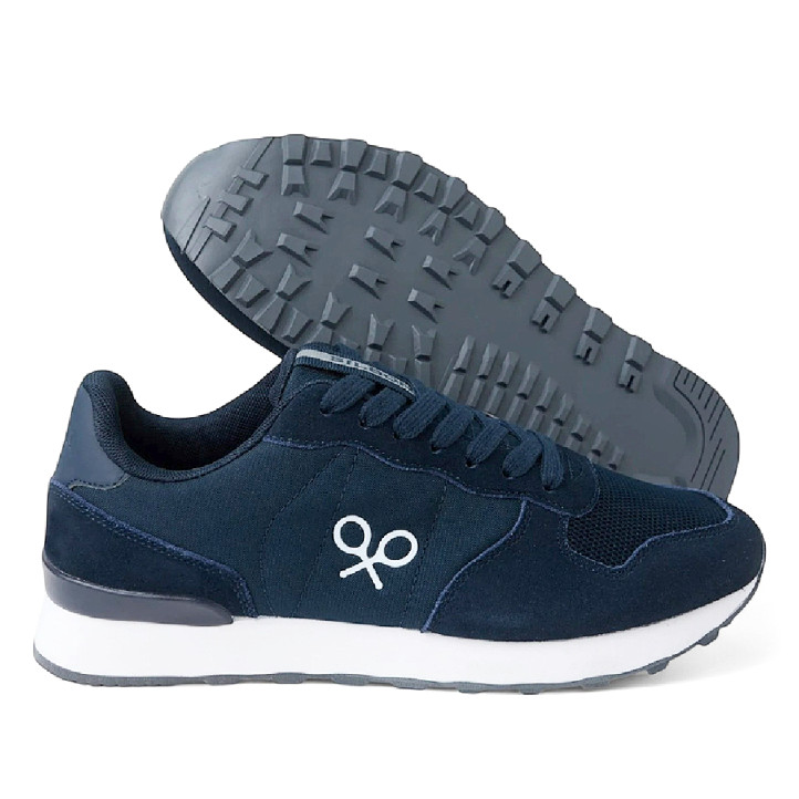 Zapatillas deportivas Silbon running clásica azul marino con detalles blancos - Querol online
