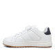 Zapatillas deporte Levi's piper jr blancas con panel trasero azul y suela caramelo - Querol online