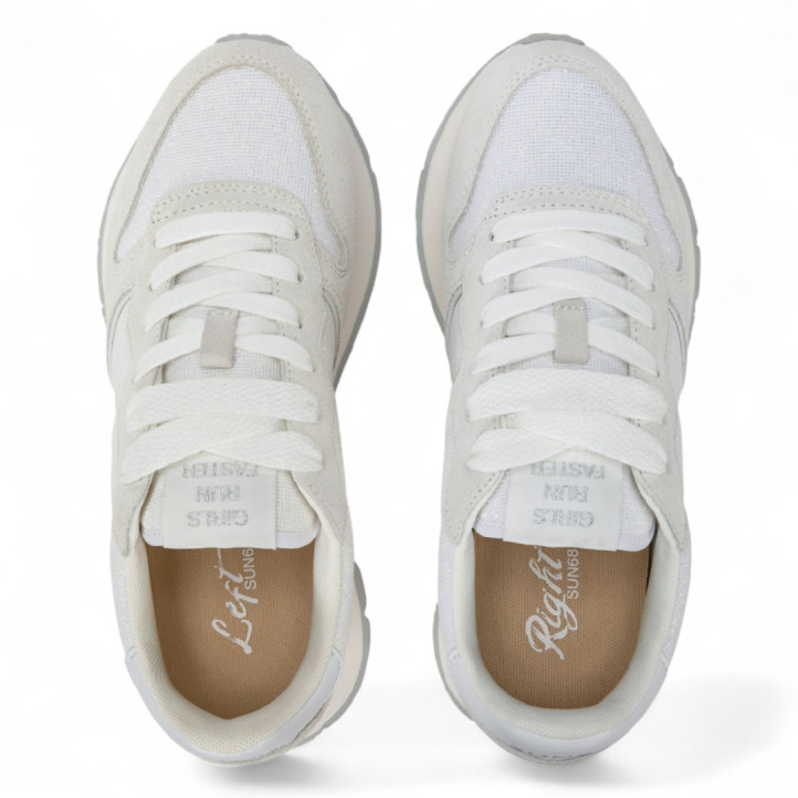Zapatillas urban Sun68 ally glitter bianco - Querol online