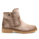 BOTINES DE PIEL ARENA CON CREMALLERA ADELE PORRONET - Querol online