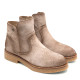 BOTINES DE PIEL ARENA CON CREMALLERA ADELE PORRONET - Querol online