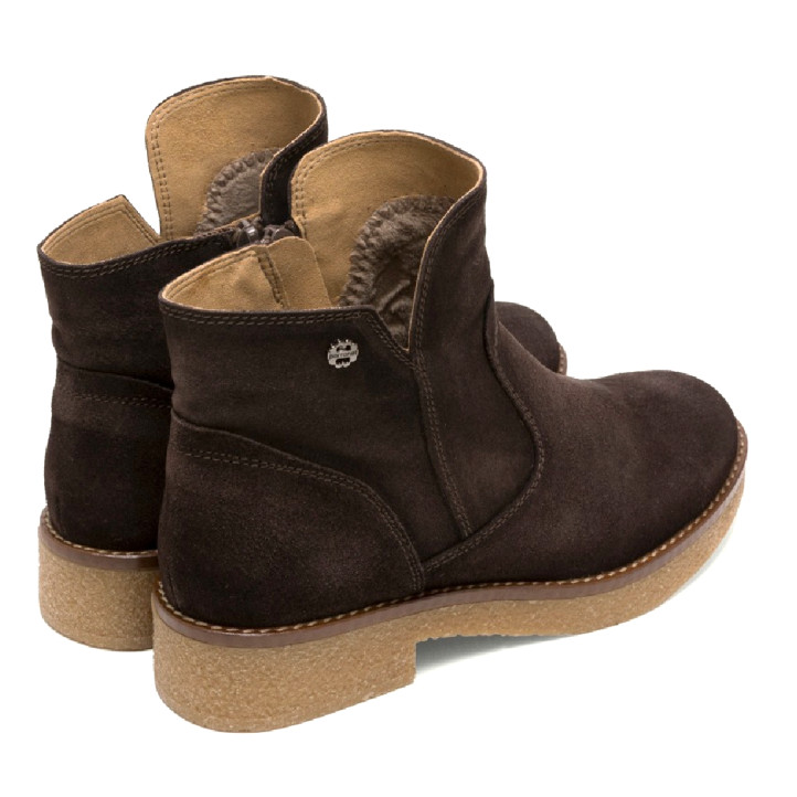 BOTINES DE PIEL MOKA CON CREMALLERA ADELE PORRONET - Querol online