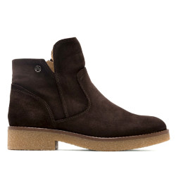 BOTINES DE PIEL MOKA CON CREMALLERA ADELE PORRONET - Querol online