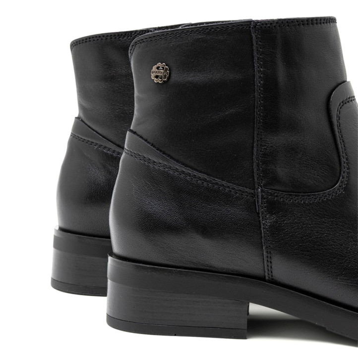 BOTINES DE PIEL NEGROS CON CREMALLERA BÁRBARA PORRONET - Querol online