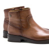 BOTINES DE PIEL TAUPE CON CREMALLERA BÁRBARA PORRONET