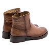 BOTINES DE PIEL TAUPE CON CREMALLERA BÁRBARA PORRONET