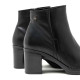 BOTINES DE PIEL DE TACÓN NEGRO RANIA PORRONET - Querol online