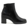 BOTINES DE PIEL DE TACÓN NEGRO RANIA PORRONET