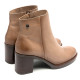 BOTINES DE PIEL DE TACÓN TAUPE RANIA PORRONET - Querol online