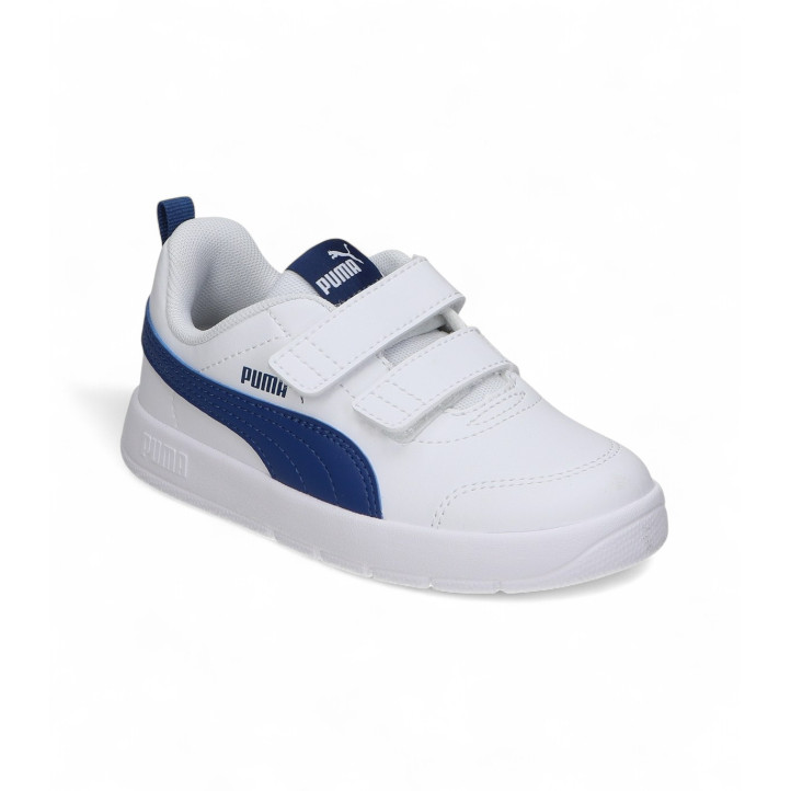 Zapatillas deporte Puma courtflex blancas y azules - Querol online