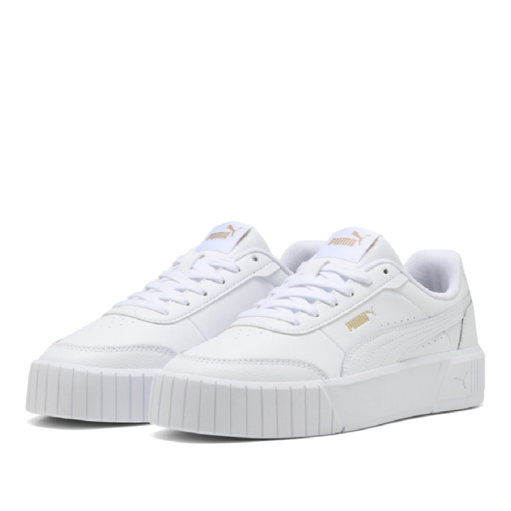 Zapatillas urban Puma carina mia blancas con detalles dorados mujer - Querol online