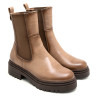 BOTINES DE PIEL TAUPE CON ELÁSTICOS CAROL PORRONET