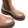 BOTINES DE PIEL TAUPE CON ELÁSTICOS CAROL PORRONET