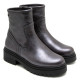BOTINES DE PIEL METALIZADA MOKA CON CREMALLERA CINTIA PORRONET - Querol online