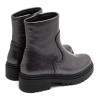 BOTINES DE PIEL METALIZADA MOKA CON CREMALLERA CINTIA PORRONET