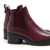 BOTINES DE PIEL BURDEOS CON ELÁSTICOS DAFNE PORRONET