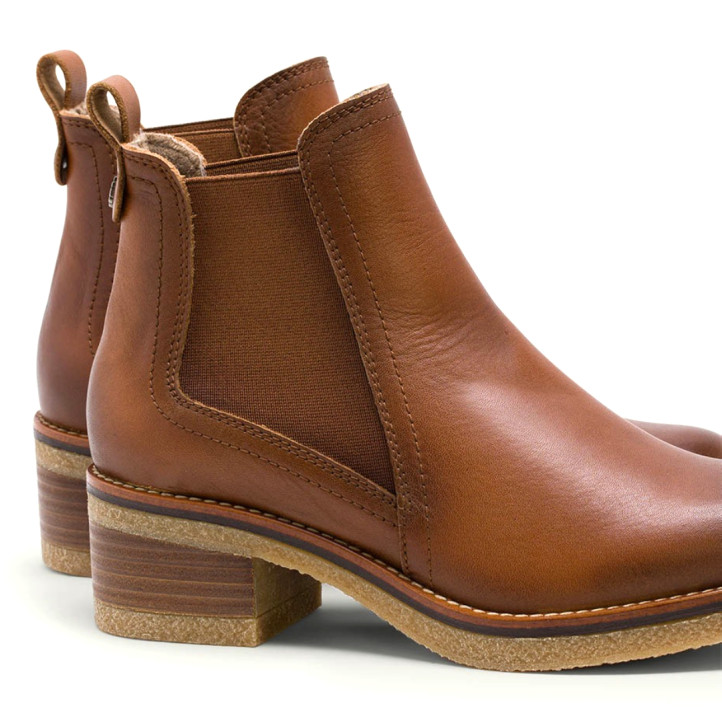BOTINES DE PIEL CUERO CON ELÁSTICOS DAFNE PORRONET - Querol online