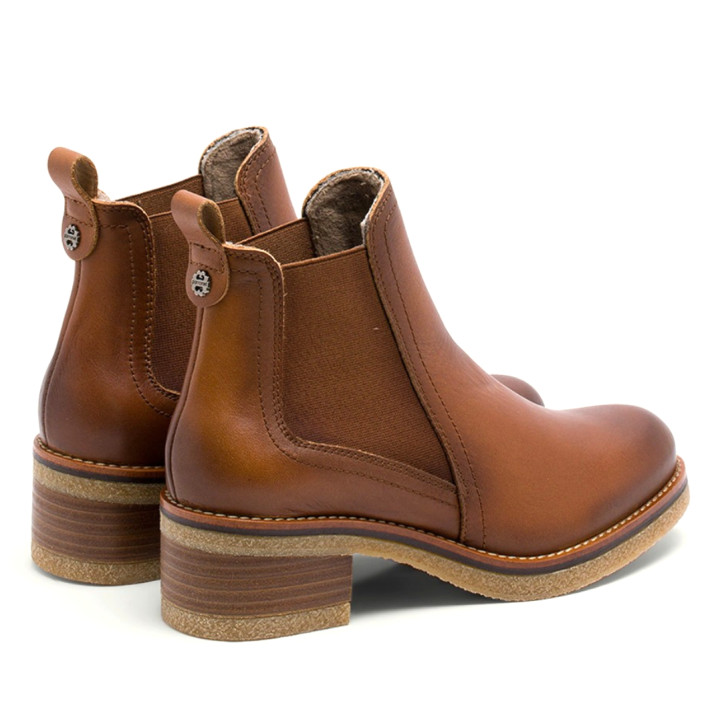 BOTINES DE PIEL CUERO CON ELÁSTICOS DAFNE PORRONET - Querol online