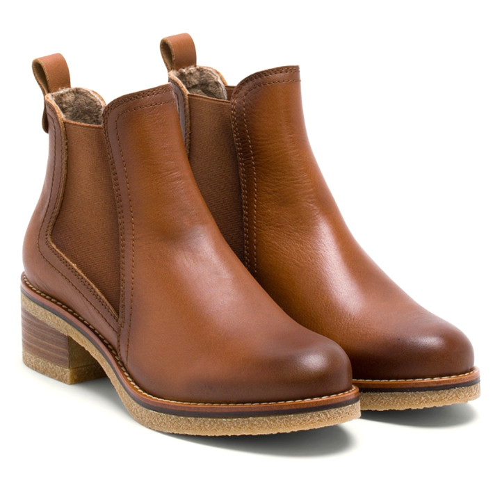 BOTINES DE PIEL CUERO CON ELÁSTICOS DAFNE PORRONET - Querol online