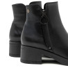 BOTINES DE PIEL NEGRO CON CREMALLERA DELIA PORRONET