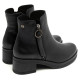 BOTINES DE PIEL NEGRO CON CREMALLERA DELIA PORRONET - Querol online